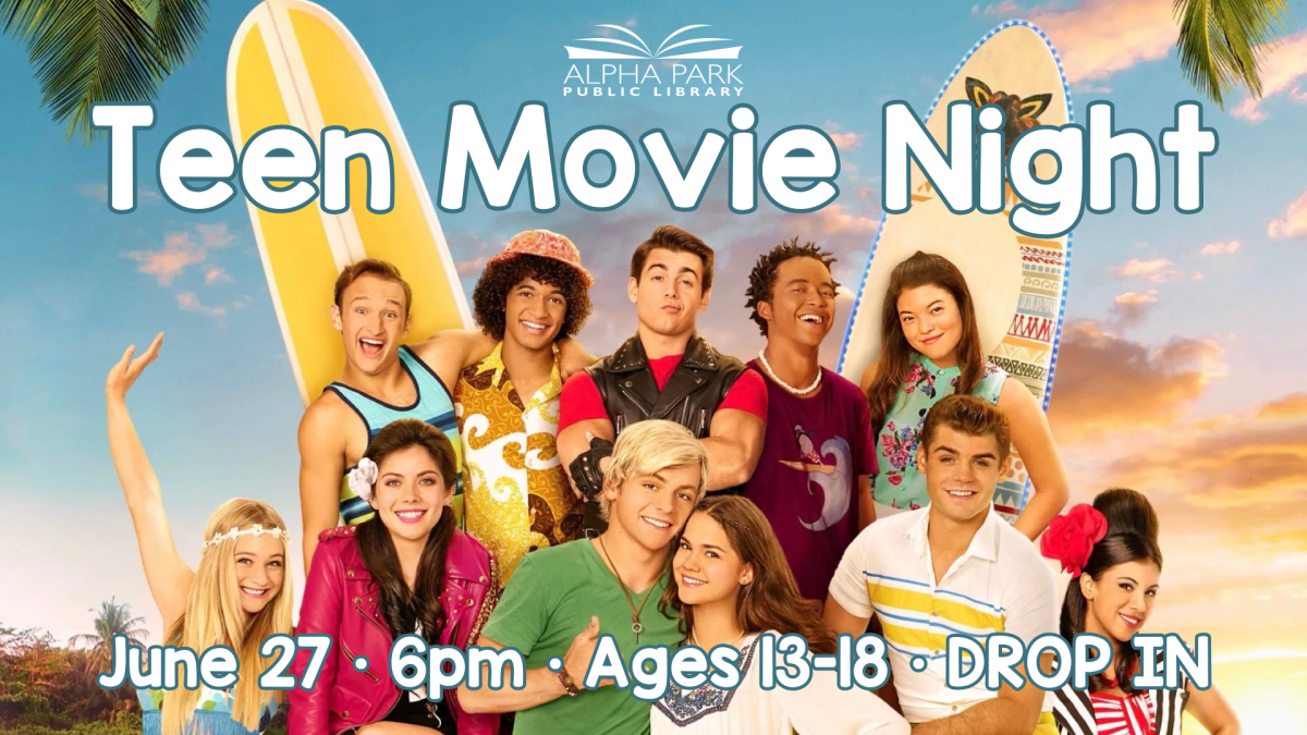 image of teens with 2 surfboards in front of sunset, white text